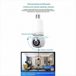 Cámara Foco Wifi 360° Seguridad Hd Inteligente Alarma