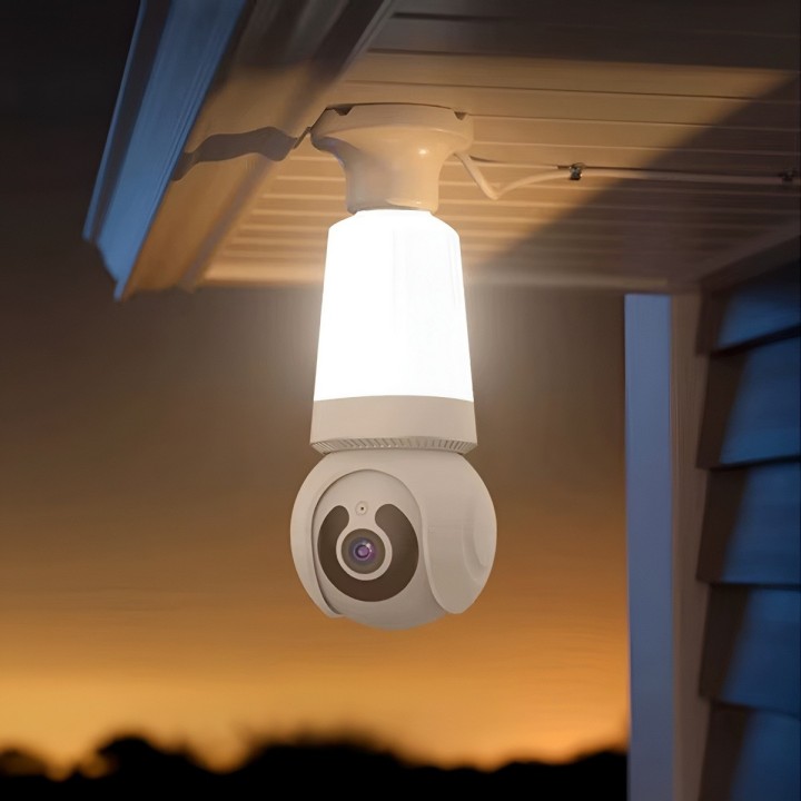 Cámara Foco Wifi 360° Seguridad Hd Inteligente Alarma