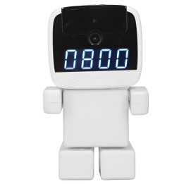 Cámara Robot Inteligente Interactivo Con Reloj Digital Led