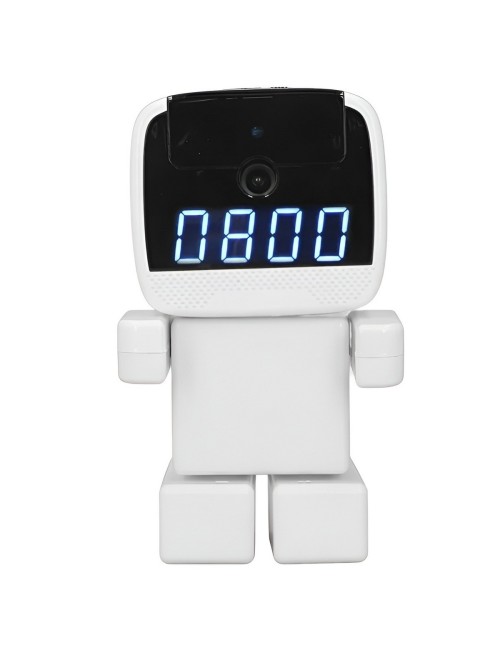 Cámara Robot Inteligente Interactivo Con Reloj Digital Led