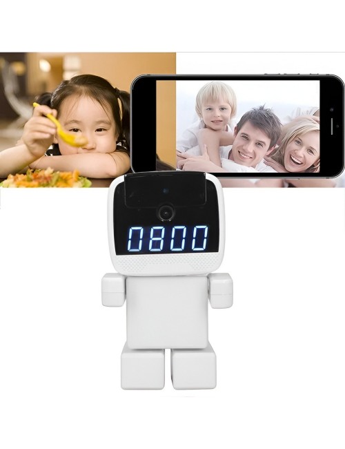 Cámara Robot Inteligente Interactivo Con Reloj Digital Led