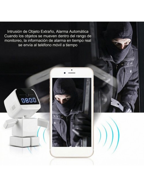 Cámara Robot Inteligente Interactivo Con Reloj Digital Led