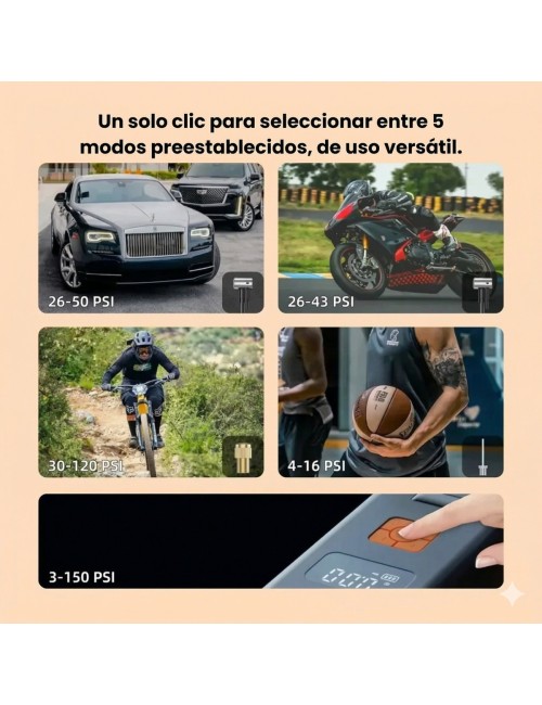 Compresor De Aire Portátil Himk Mk-330 Digital 150 Psi Usb