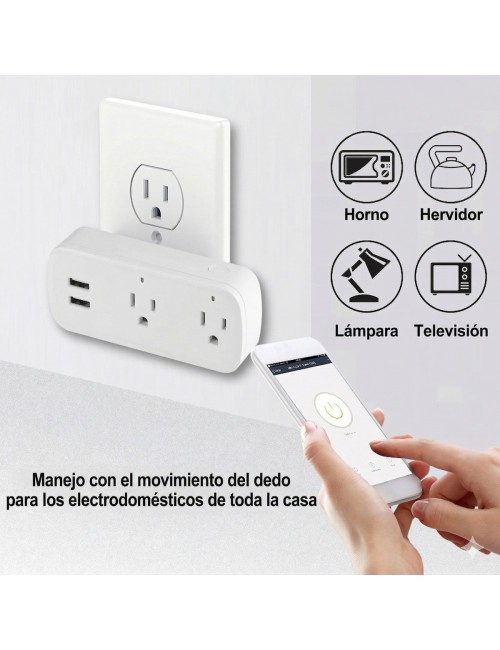 Enchufe Inteligente Wifi Doble Con Usb Alexa Google Home