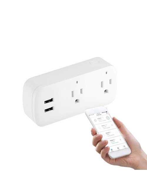 Enchufe Inteligente Wifi Doble Con Usb Alexa Google Home