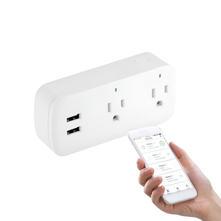 Enchufe Inteligente Wifi Doble Con Usb Alexa Google Home