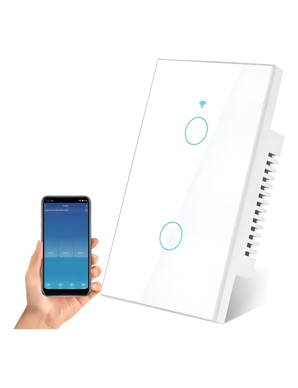 Interruptor Inteligente Wifi Doble Canal Touch Alexa Google