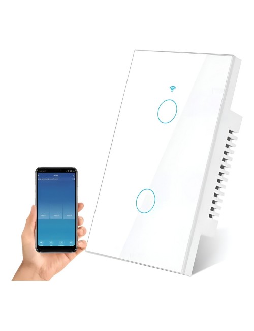 Interruptor Inteligente Wifi Doble Canal Touch Alexa Google
