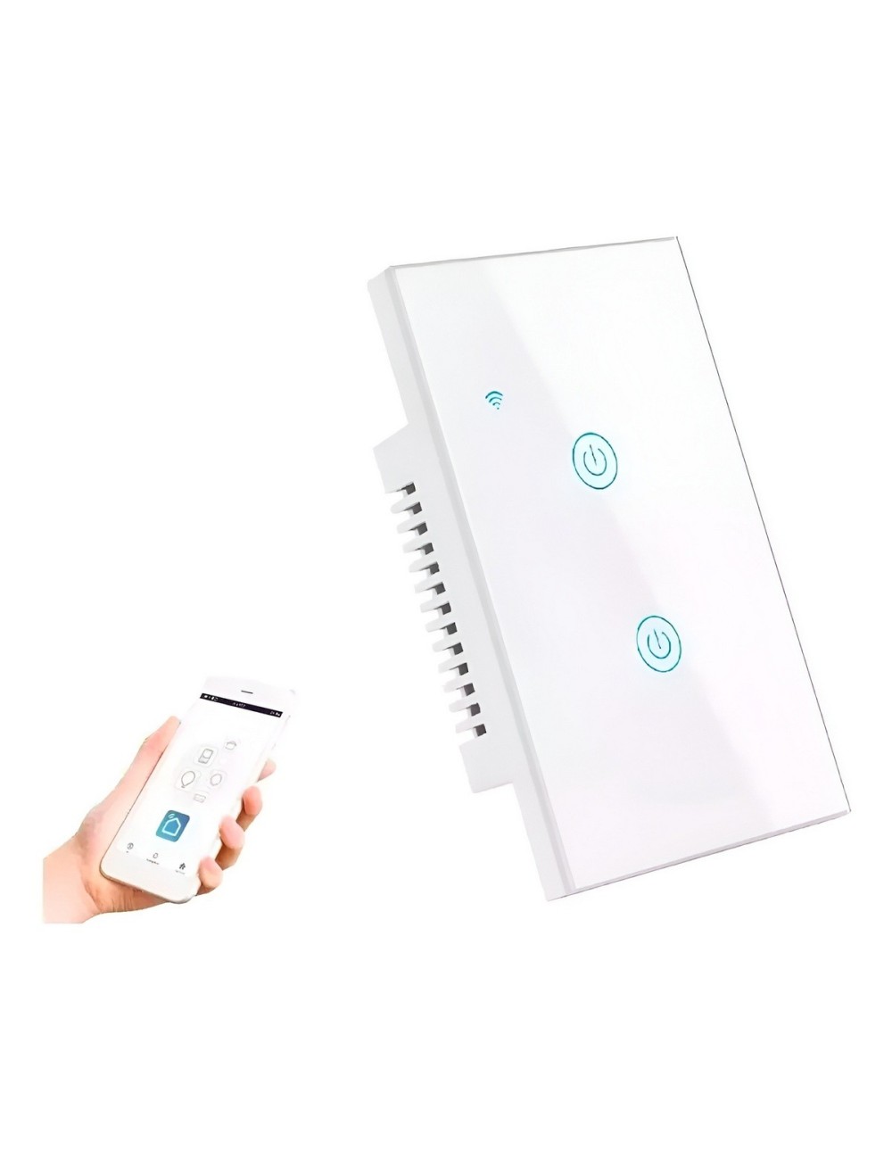 Interruptor Inteligente Wifi Doble Canal Touch Alexa Google