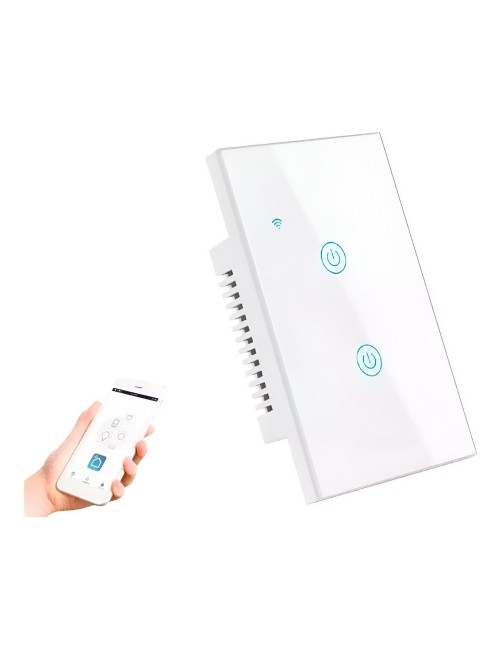 Interruptor Inteligente Wifi Doble Canal Touch Alexa Google