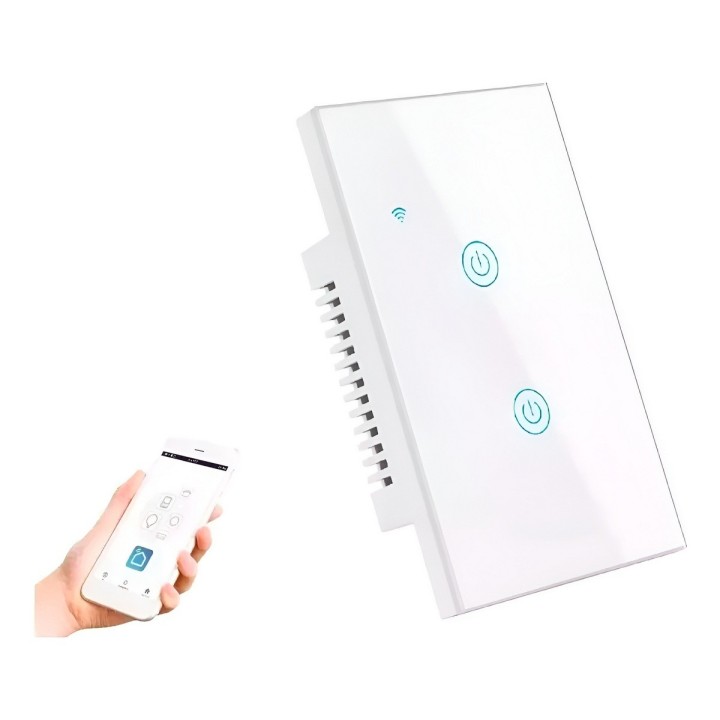 Interruptor Inteligente Wifi Doble Canal Touch Alexa Google