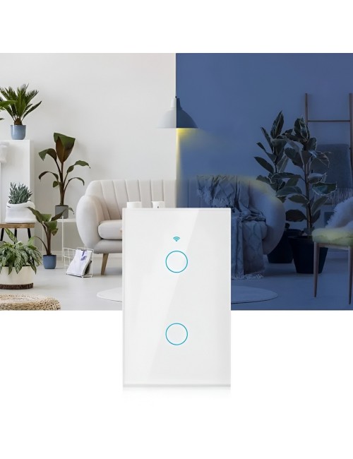 Interruptor Inteligente Wifi Doble Canal Touch Alexa Google