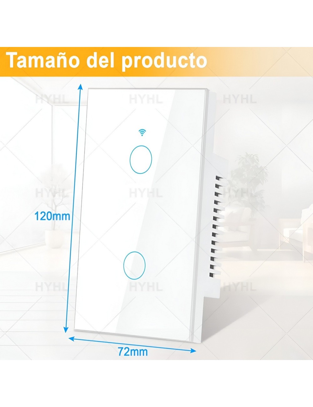 Interruptor Inteligente Wifi Doble Canal Touch Alexa Google