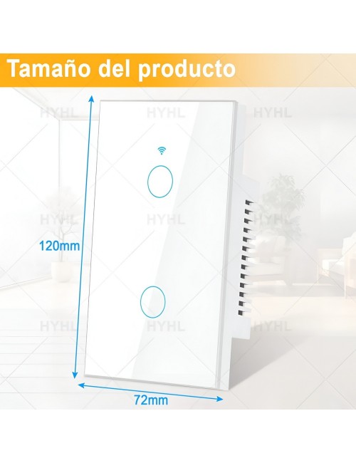 Interruptor Inteligente Wifi Doble Canal Touch Alexa Google