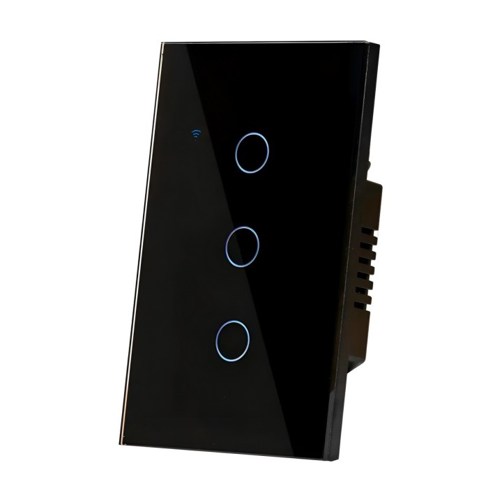 Interruptor Inteligente Wifi Triple Canal Touch Alexa Google