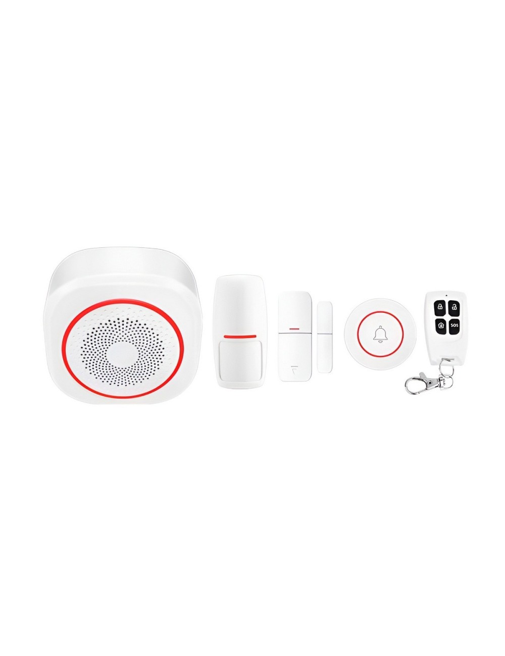 Kit De Alarma Wifi Inteligente H3 Sirena Con Sensores Timbre