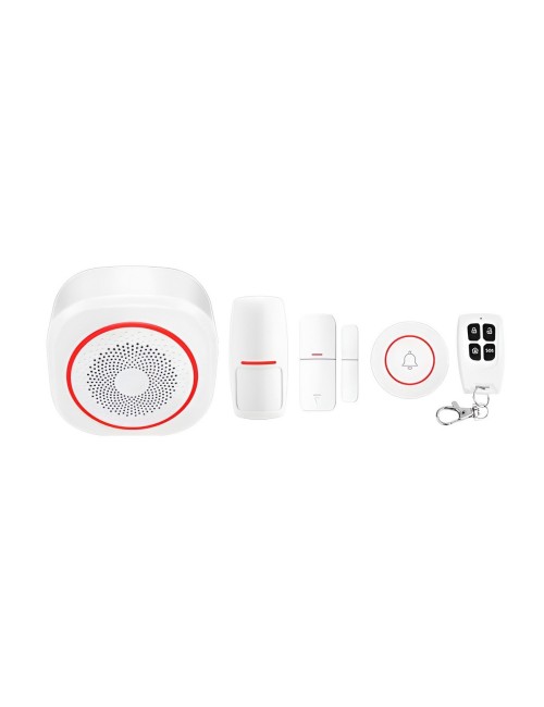 Kit De Alarma Wifi Inteligente H3 Sirena Con Sensores Timbre