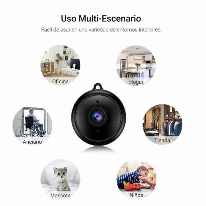 Mini Cámara Espía Wifi Hd 1080p Visión Nocturna 360° App