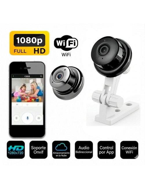 Mini Cámara Espía Wifi Hd 1080p Visión Nocturna 360° App