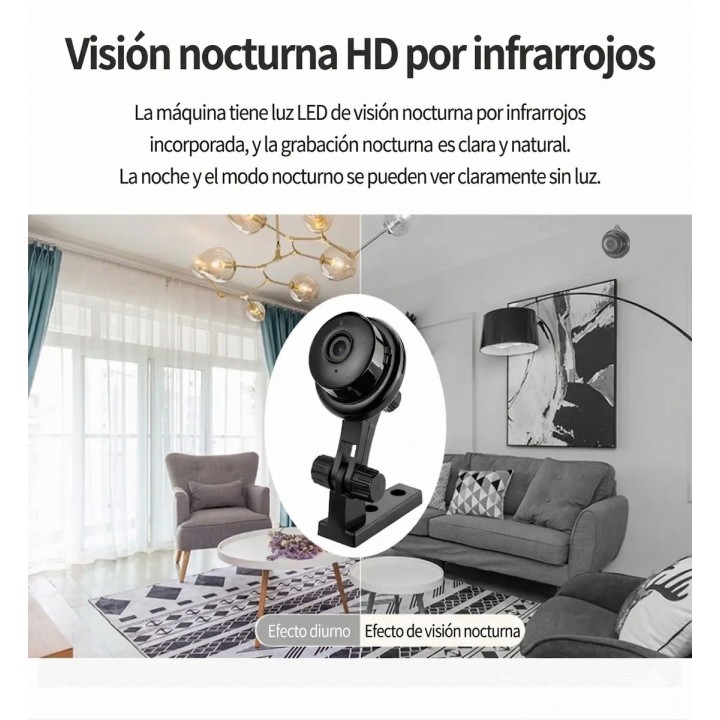 Mini Cámara Espía Wifi Hd 1080p Visión Nocturna 360° App