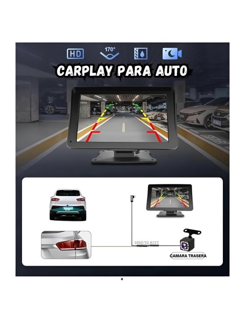 Pantalla T7d 7 Pulgadas Carplay Android Auto Inalámbrico