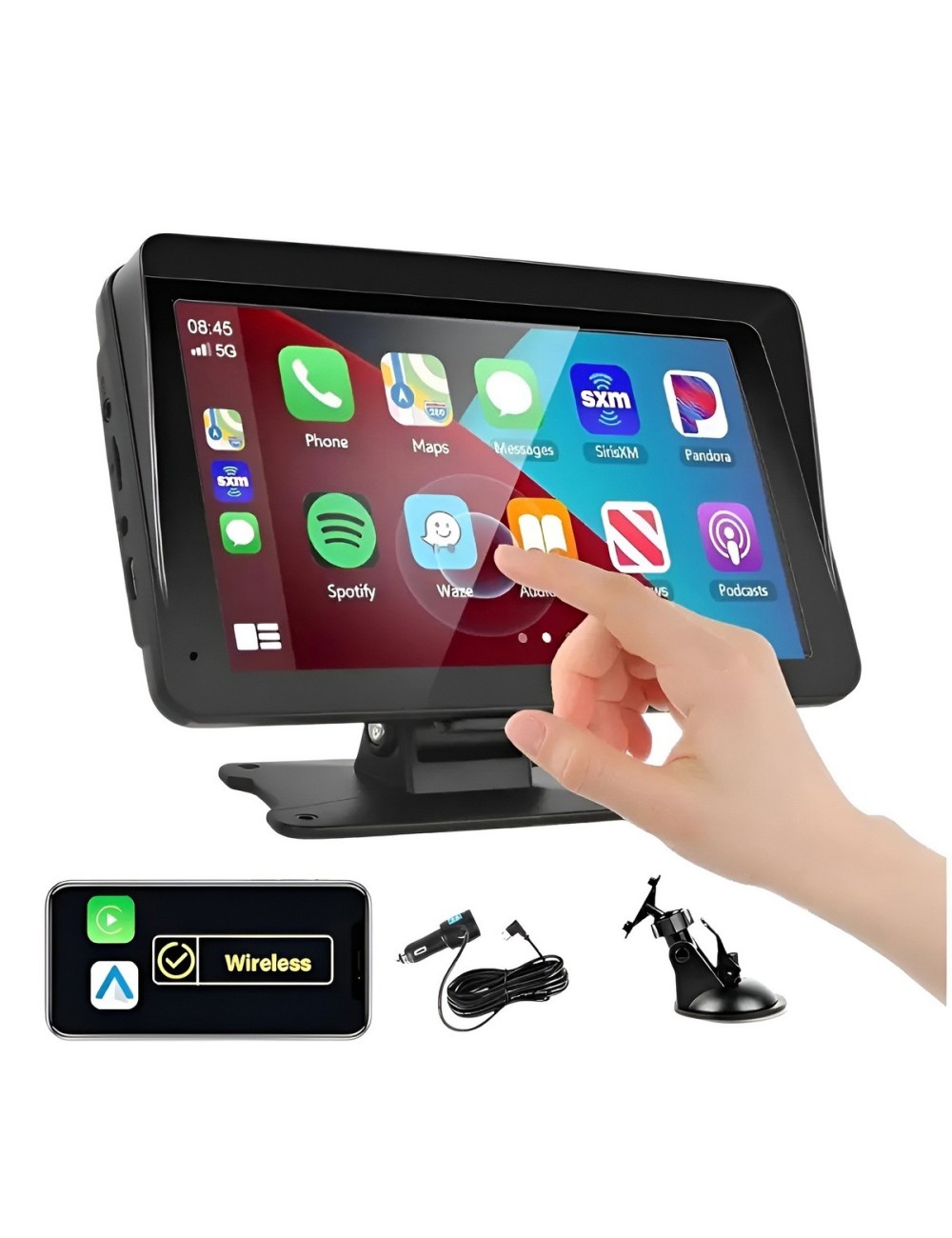 Pantalla T7d 7 Pulgadas Carplay Android Auto Inalámbrico