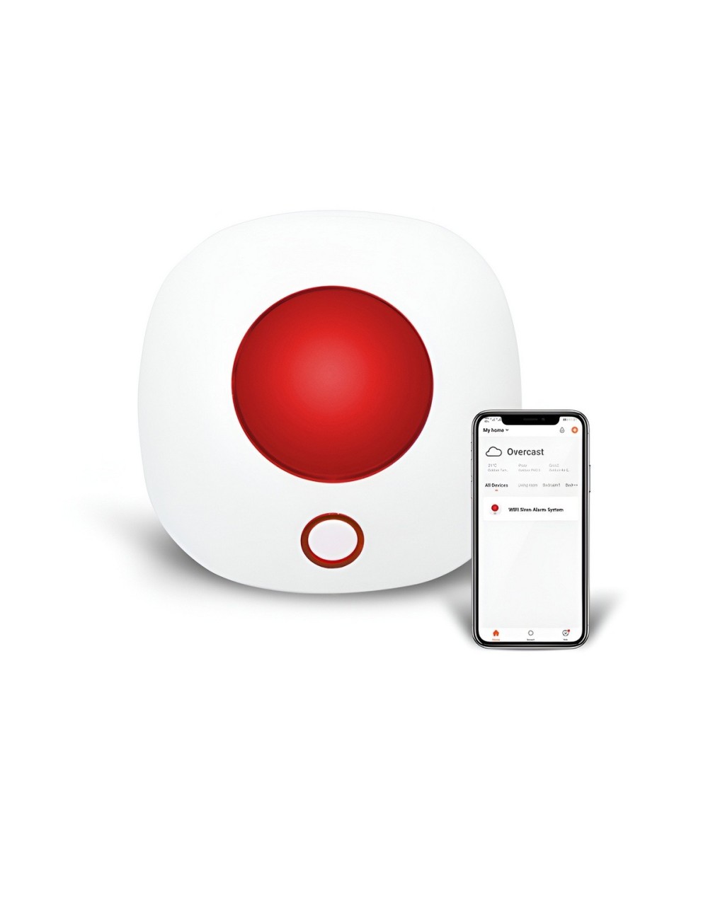 Sirena Inteligente Wifi Con Alarma Estrobo Y Control Por App