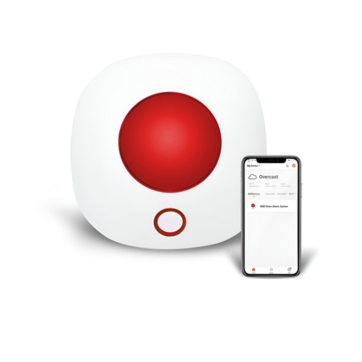 Sirena Inteligente Wifi Con Alarma Estrobo Y Control Por App