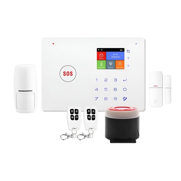 Sistema De Alarma Inteligente Wifi +gsm Dy-g66w Pantalla Tft