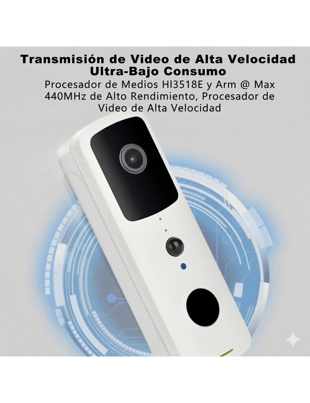 Timbre Inteligente Wifi Hd Con Cámara De Video Y Sensor Pir
