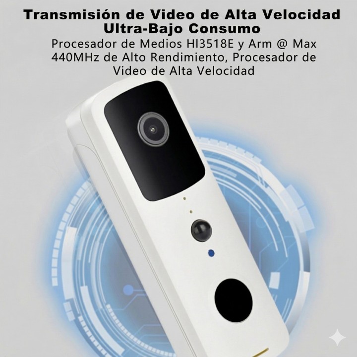 Timbre Inteligente Wifi Hd Con Cámara De Video Y Sensor Pir