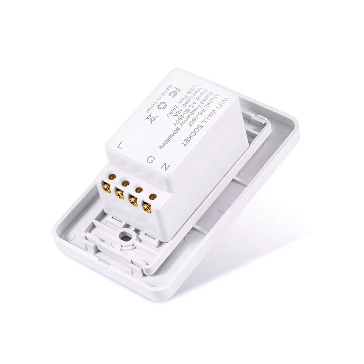 Tomacorriente Inteligente Wifi Pared Doble Alexa Google Home