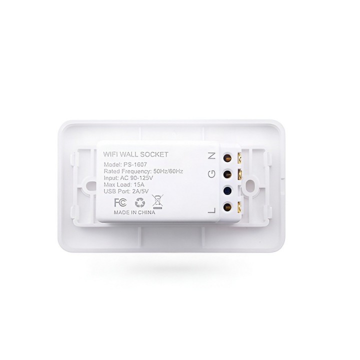 Tomacorriente Inteligente Wifi Pared Doble Alexa Google Home