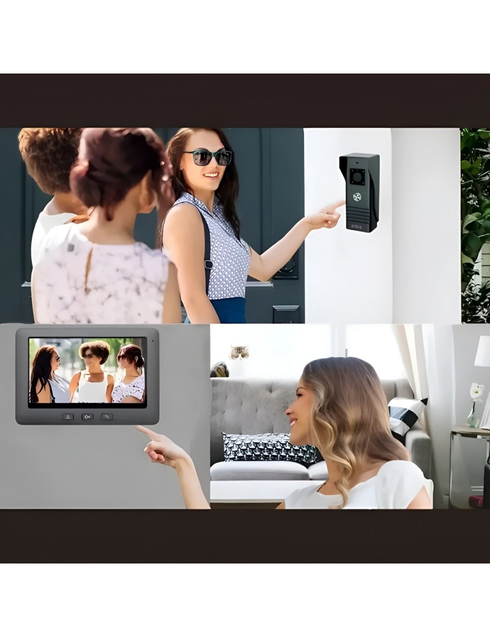 Videoportero Color 7 Pulgadas Lcd Con Visión Nocturna Timbre