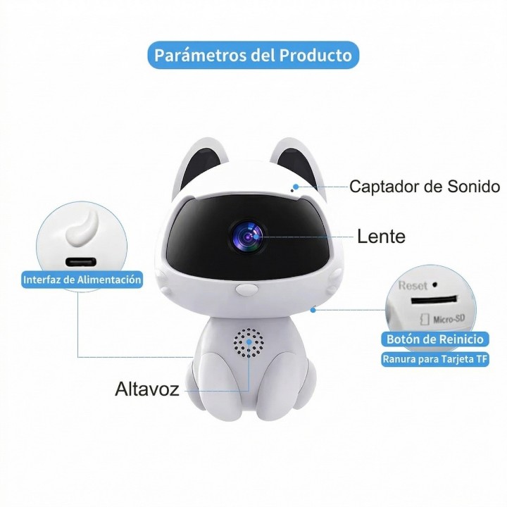 Cámara Bebé Wifi 1080p Hd Bidireccional Visión Nocturna