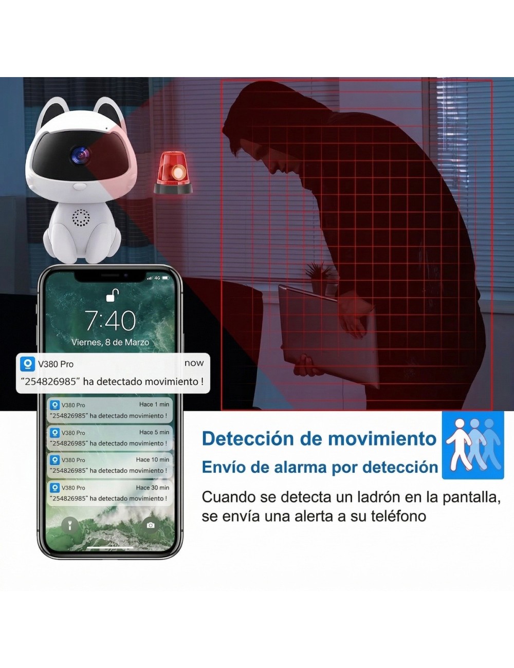 Cámara Bebé Wifi 1080p Hd Bidireccional Visión Nocturna