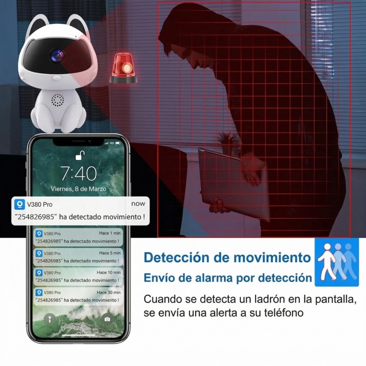 Cámara Bebé Wifi 1080p Hd Bidireccional Visión Nocturna