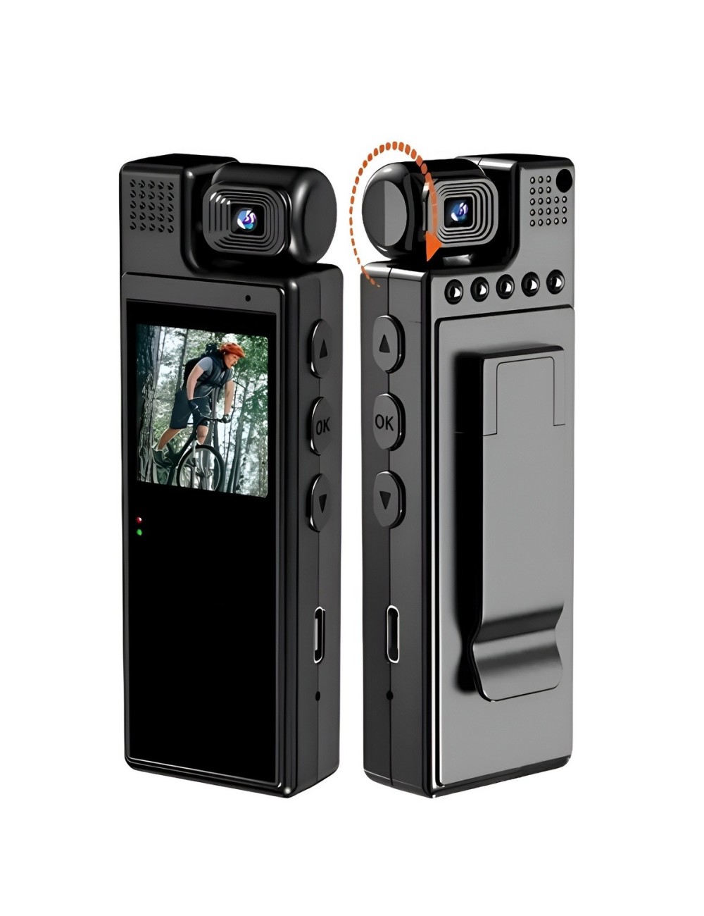 Cámara Corporal Body Cam Full Hd 1080p Wifi Lente Giratorio