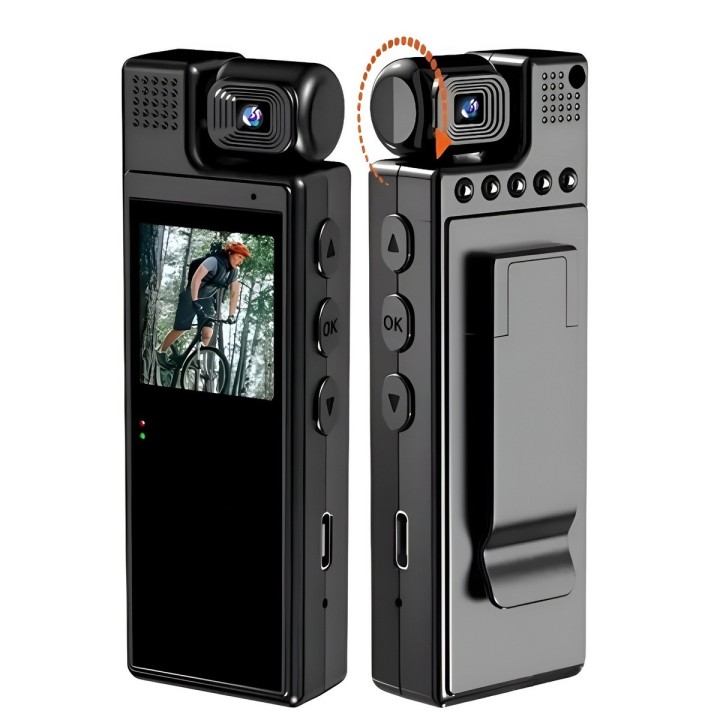 Cámara Corporal Body Cam Full Hd 1080p Wifi Lente Giratorio