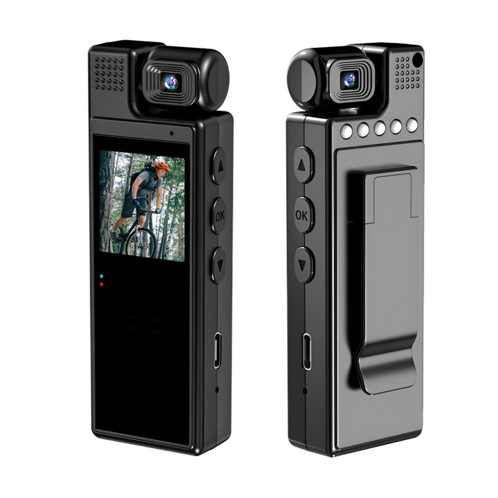 Cámara Corporal Body Cam Full Hd 1080p Wifi Lente Giratorio