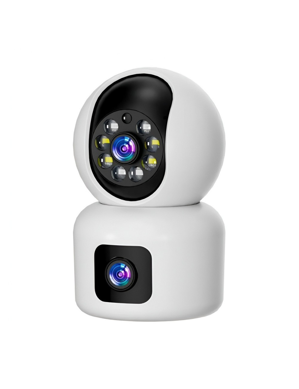 Cámara Seguridad Wifi Doble Lente 4mp 2k Exterior Interior