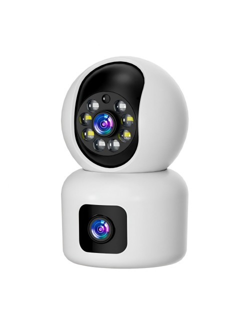 Cámara Seguridad Wifi Doble Lente 4mp 2k Exterior Interior