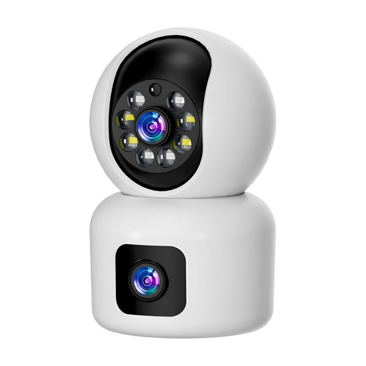 Cámara Seguridad Wifi Doble Lente 4mp 2k Exterior Interior