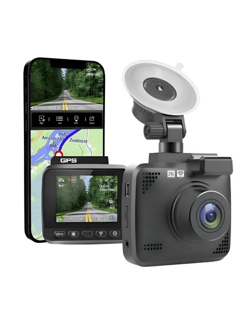 Dash Cam 2k Qhd Espejo Cámara Carro Wifi Gps Sensor G
