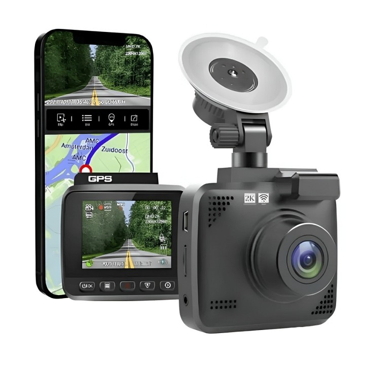 Dash Cam 2k Qhd Espejo Cámara Carro Wifi Gps Sensor G
