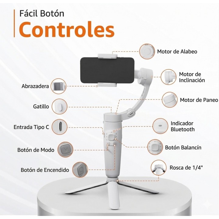 Estabilizador Gimbal 3 Ejes Celular M1 Seguimiento Facial