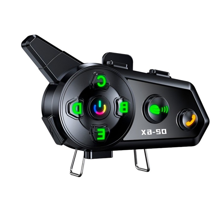 Intercomunicador Casco Moto D2-6x Bluetooth 1000m Grupal