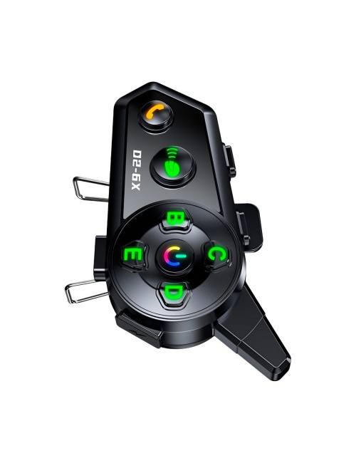 Intercomunicador Casco Moto D2-6x Bluetooth 1000m Grupal