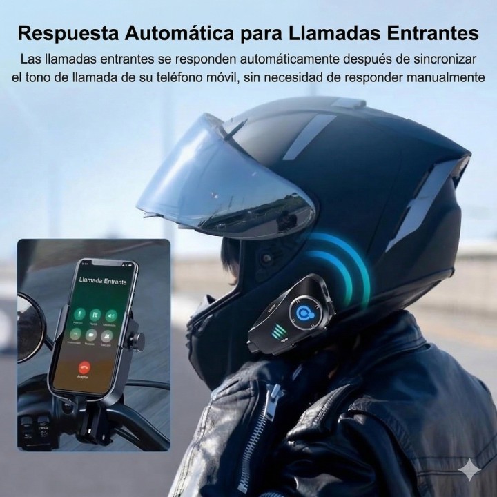Intercomunicador Casco Moto Q28-2x Cámara Hd 1080p Wifi