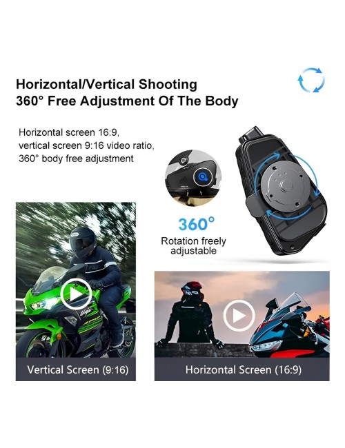 Intercomunicador Casco Moto Q28-2x Cámara Hd 1080p Wifi